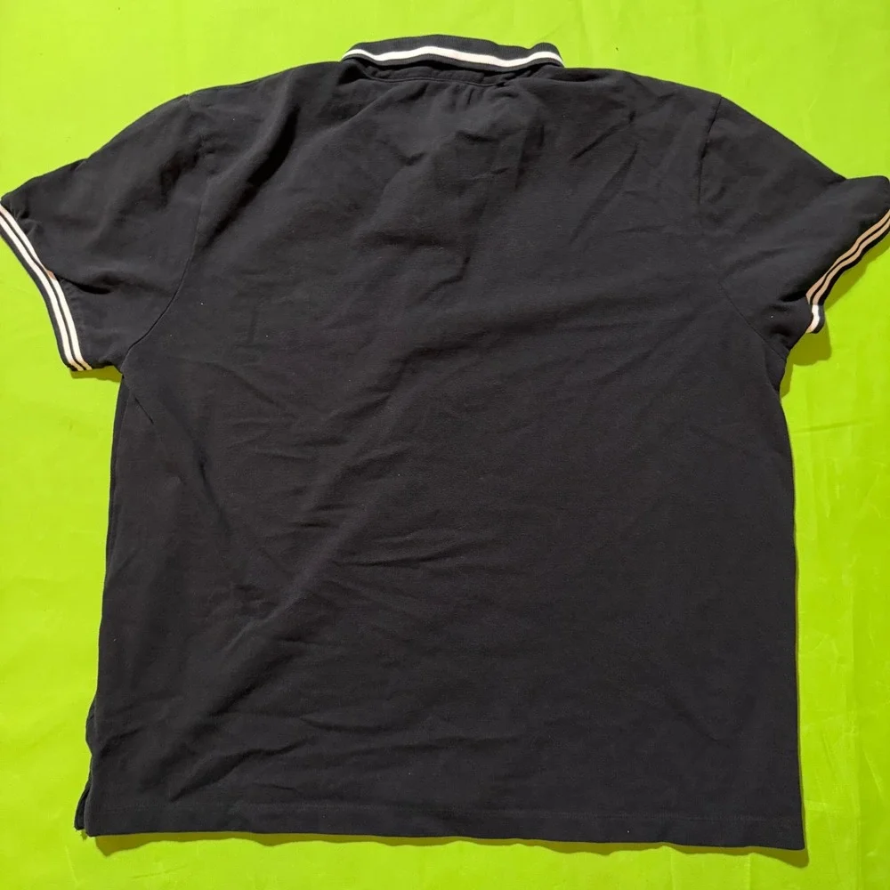 True Religion Mens Royal Black Horseshoe Logo Polo Shirt XXL